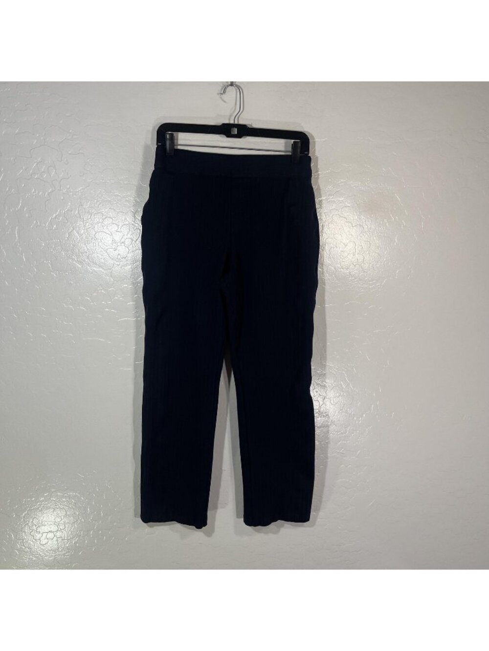 Spanx Dress Pants Womens L Blue Ponte Slim Ankle Pull On Pockets Stretch #20254R